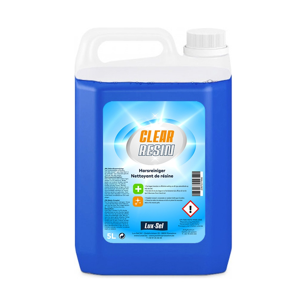 Clear Resin 5L - Harsreiniger Waterontharder (1 Fles)