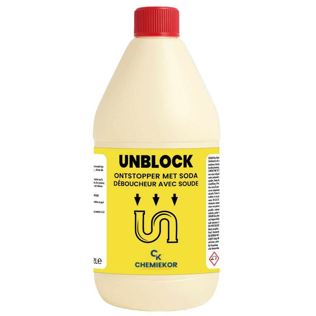 CHEMIEKOR Unblock Met Soda 2L - Zeer Krachtige Ontstopper