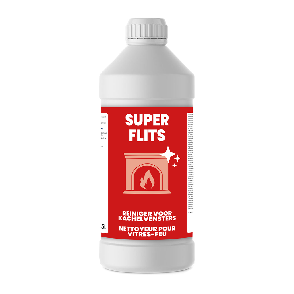 CHEMIEKOR Super Flits 1L - Reiniger Voor Kachel Ramen - Ontvetter Ramen - Raamontvetter (1 Fles)